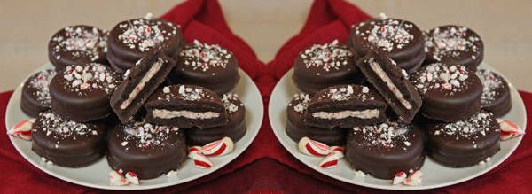 Minty chocolate covered cookies