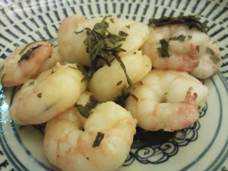 Prawn with tea leaves Prawn with tea leaves