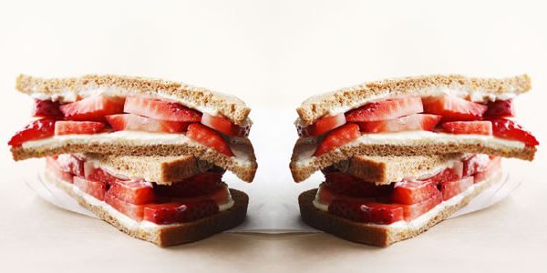 Strawberry and cream sandwich Strawberry and cream sandwich