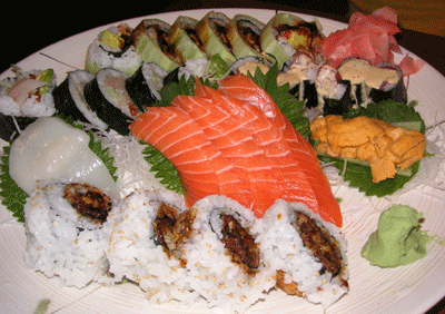 sushi sashimi plate