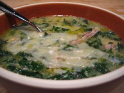 kale and sardines